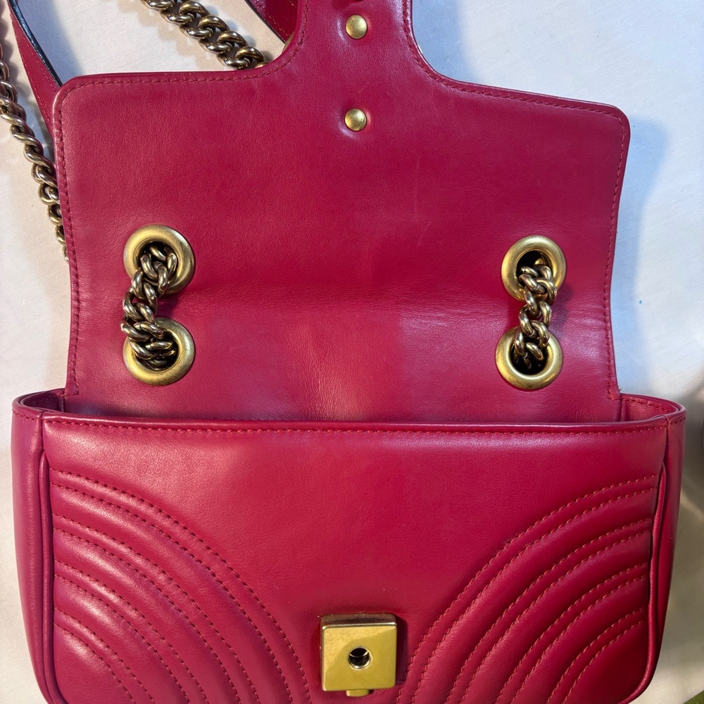 Gucci mini Flap Marmont Red - Picture 7 of 16